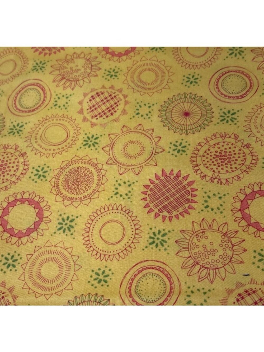 Solana Robin Pickens Moda Cotton Quilting Fabric 28x43" Sunflower Yellow Pink - Picture 7 of 13